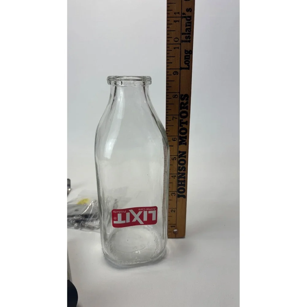 Lixit Deluxe Glass Water Bottle 16 oz Large‎ Birds Dogs Puppies Tube Size 5/8
